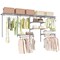 4-8 FT Adjustable Closet Storage Kit with Grey Metal Shelves and Rods for Bedroom or Laundry Room